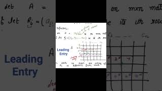 Leading Entry of the Row  linear Algebra  row Space amp column space [upl. by Banna481]