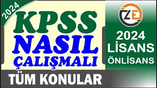 KPSS 2024 Nasıl Çalışmalı Tüm Konular 10 Haftalık Çalışma Programı  Lisans Önlisans [upl. by Helbonnah]