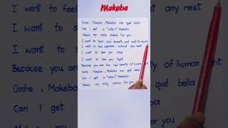 Makeba Song Lyrics love song lyrics music makeba trending viralshorts shorts [upl. by Aihsenot398]