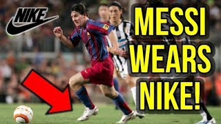 WHEN MESSI WORE NIKE FOOTBALL BOOTS NIKE SUES ADIDAS [upl. by Connelly]