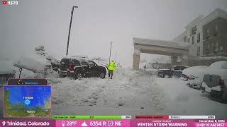 Trinidad Colorado Snowstorm Day 2  Live Stream Archive [upl. by Einahpats279]