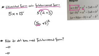 Matematik 3b 11 Polynom Vad är ett polynom Faktorisera polynom Förkorta rationellt uttryck [upl. by Otti128]