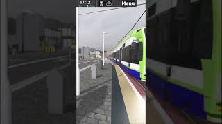 Croydon Tram Arrives at Centrale roblox tram croydon centro tramspotting shorts [upl. by Nattirb]