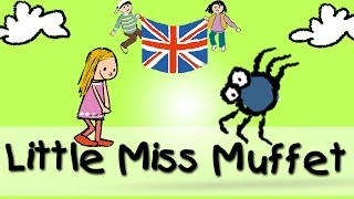 Little Miss Muffet  englische Kindergarten Lieder  Kinderlieder [upl. by Yeldar]