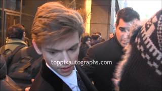 Thomas BrodieSangster  Signing Autographs at NYC hotel [upl. by Wachtel]