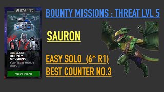 MCOC  Bounty mission  Sauron  6 R1 easy solo  best counter  threat level 5 [upl. by Onnem928]