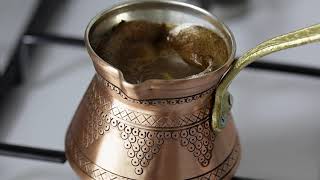 Turkish Copper Coffee Pot Grape Design Make Great Coffee with a Copper Pot [upl. by Jolanta]