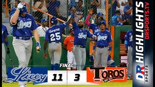 Resumen Tigres del Licey vs Toros del Este  17 OCT 2022  Serie Regular Lidom [upl. by Eelhsa95]