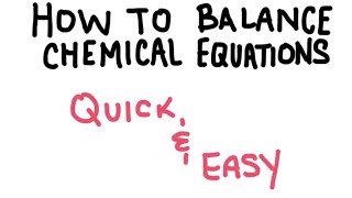 How to Balance a Chemical Equation EASY [upl. by Senn]