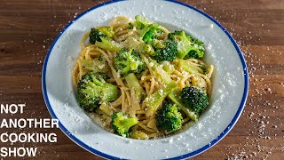 MY METHOD for making SPAGHETTI with BROCCOLI GARLIC AND OIL [upl. by Amity]