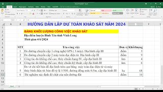 Hướng dẫn lập dự toán khảo sát năm 2024 theo Thông tư 112021TTBXD của Bộ xây dựng [upl. by Standish235]