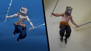 Stunts From Demon Slayer In Real Life Kimetsu No Yaiba Season 2 [upl. by Grochow]