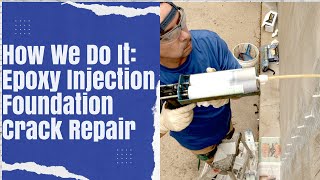 How We Do It Epoxy Injection Foundation Crack Repair [upl. by Krys]