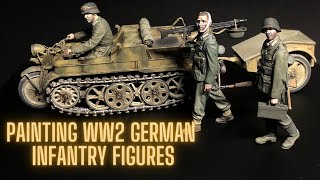 135 Tamiya WW2 German Infantry figure painting tutorialacrylics [upl. by Shaun15]