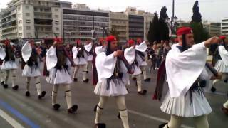 The parade of the Evzones on Syntagma Square near the Greek parliament [upl. by Prissie966]