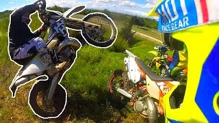 Enduro 2 STROKE  HUSQVARNA 250 TE  KTM 125 EXC [upl. by Eillom]