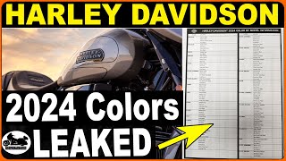 2024 HARLEY DAVIDSON Model Release Date amp New Colors Leaked [upl. by Tally473]