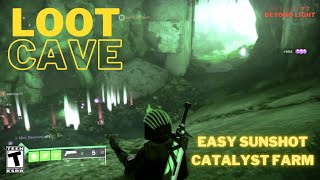 BEYOND LIGHT LOOT CAVE  EASY SUNSHOT CATALYST GUIDE  Destiny 2 Beyond Light [upl. by Haelahk111]