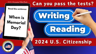 20242025 Official US Citizenship English ReadingWriting Tests Practice ReadWrite Sentence N400 [upl. by Soisanahta]