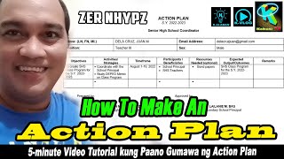 How to make a DepEd Action Plan  5minute Video Tutorial Kung Paano Gumawa Ng Action Plan [upl. by Llewej]