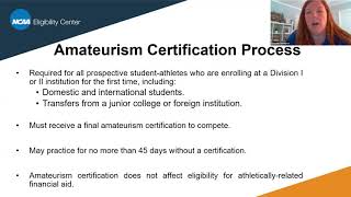 Amateurism Certification Process [upl. by Endaira]