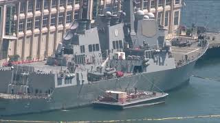 US Navy destroyer arrives in Boston as Harborfest begins [upl. by Denton]