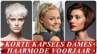 Moderne korte kapsels dames haarmode voorjaar 2018 [upl. by Nyroc975]