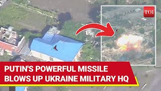 Boom Russian Iskander Missile Strike Decimates Ukrainian Military HQ In Donbass  Watch [upl. by Haletta]