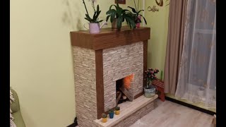 Házilag készült gipszkarton kandalló  Homemade plasterboard fireplace [upl. by Gary144]