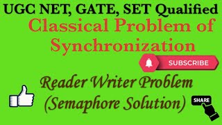 Reader Writer Problem  semaphore solution  Classical Problem of Synchronization  UGC NET  GATE [upl. by Kieger]