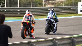 MotoGP Jerez 2011  start practice  1 [upl. by Gnos]