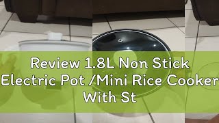 Review 18L Non Stick Electric Pot Mini Rice Cooker With Steamer Frying Pan Electric Cooker Cookin [upl. by Belloir]