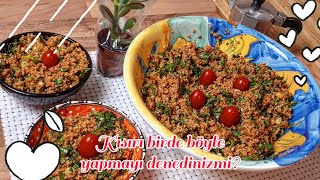 Kısırı birde böyle yapmayı denedinizmi  Kisir Rezept türkischer Bulgursalat yummy [upl. by Ajat]