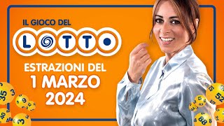 Estrazione in diretta del Gioco del Lotto e del Simbolotto di venerdì 1 Marzo 2024 [upl. by Nets]