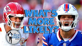 What’s More Likely Rich Eisen Talks ChiefsBills Jets Colts Caleb 49ers Chargers and More [upl. by Amak141]