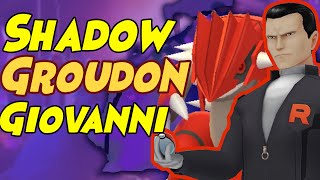 First Look at How to Beat Giovanni SHADOW GROUDON Team in Pokemon GO Below 1500cp [upl. by Nonnaihr]