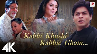 Kabhi Khushi Kabhie Gham  Title Track  Shah Rukh Khan  Lata Mangeshkar  4K Video [upl. by Areis]