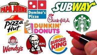 Drawing Logos of Worlds Largest Fast Food Restaurant Chains [upl. by Camellia]