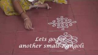 simple and small rangoli patterns using dots [upl. by Trebma]