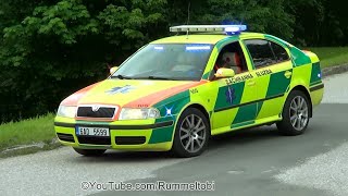 Czech Skoda Octavia EMS car with lights amp sirens CZ  2552019 [upl. by Suneya817]