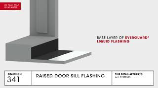 Raised Door Sill Flashing  TPO Commercial Roofing  GAF Drawing 341 [upl. by Eng]