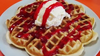 Waffles Gofres como hacer la masa y preparacion [upl. by Slayton417]