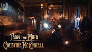 A Haunted Library on a Stormy Night 4K Halloween Ambience  From the Mind of Christine McConnell [upl. by Noside]