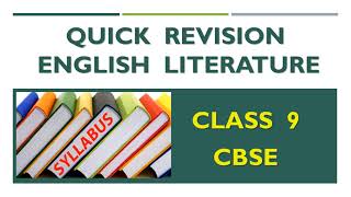 Quick Revision  Literature Quiz class 9 English  Revise English before Exam  English Revision III [upl. by Lemay]