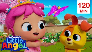 Jills Pink Princess Dance  Little Angel  Nursery Rhymes for Kids  Moonbug Kids Express Yourself [upl. by Bang]