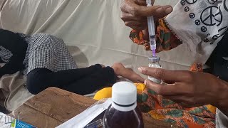 Injecting injection  On hip  Intramuscular injection 💉lagana pad  Vlog  Injection Video  zftv [upl. by Malilliw]