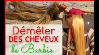 COMMENT DEMELER LES CHEVEUX DE BARBIE  astuce pour barbie cheveux [upl. by Bose394]