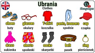 Ubrania po angielsku  Clothes in English vocabulary  Ciuchy angielski [upl. by Nemajneb]