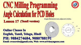 Cnc Pcd Hole Calculation Formula  Cnc Angle Calculation In Tamil  Angle Calculation Formula  Cnc [upl. by Edyaj]