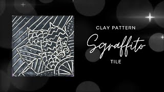 Clay Sgraffito Pattern Tile [upl. by Anifled]